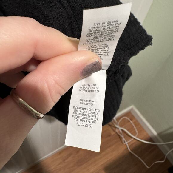 Aerie Black Pool To Party Dress Cotton Gauzy Babydoll Size XXL - Picture 5 of 7